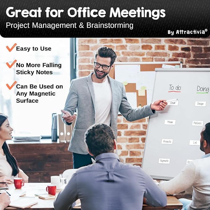 Attractivia Dry Erase Magnetic Labels 2.8 x 1.2 in, Dry Erase Magnets, - Image 5