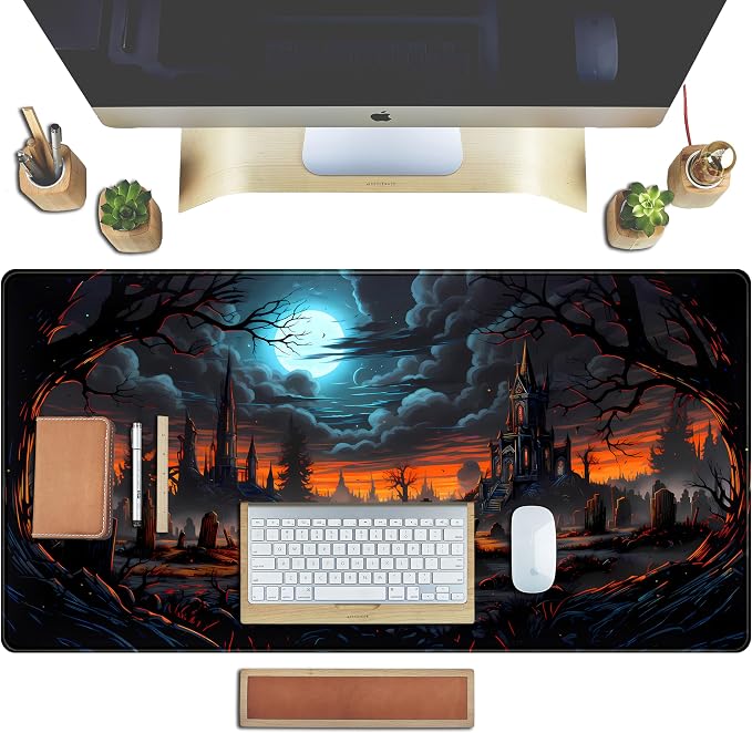Dark Fantasy Castle Desk Pad Extended Gaming Mouse Pad, XXL Large Computer - Image 4