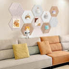 15'' Large Hexagon Cork-Bulletin Board Tiles Adhesive Frameless 10 Pack 15 x 13 - Image 8