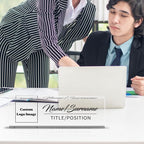 Personalized Name Plate for Desk Custom Acrylic Desk Name Plate Custom Employee - Image 2