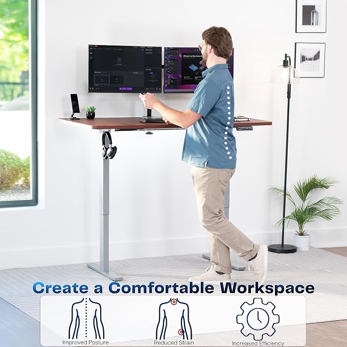 VIVO Electric 60 x 30 in Standing Desk, Memory Height Adjustment, 1B Series - Image 4