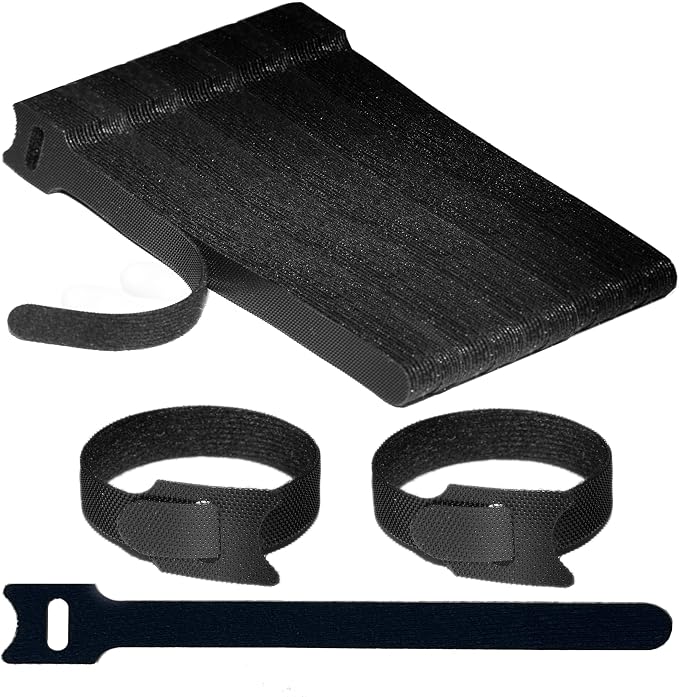 130 PCS 6 Inch Reusable Cable Ties Adjustable Cord Straps, Hook & Loop Wire by THE+BIRCH+%26+CO.+BRAND