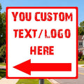 Custom Square Right Arrow Signs by HKSIGNS