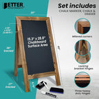 Better Office Products Magnetic A-Frame Chalkboard Sign, Extra Large 20" x 40" - Image 3