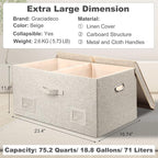 Graciadeco 75 Quarts Extra Large Decorative Storage Bins - Image 2