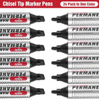 hidyuuoo 30 Pack Jumbo Size Permanent Markers Bulk Permanent Marker Set Chisel - Image 5