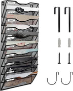 BOHDK Wall File Organizer, 10 Tire Hanging File Folder Mail Organizer, Vertical by BOHDK