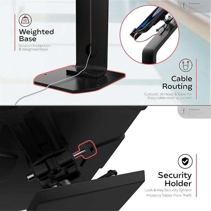 CTA Digital Locking Floor Stand Premium Support Base Kiosk Lock & Key Security - Image 5