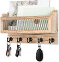 Nekon Mail and Key Holder for Wall Decorative, 11 Inch Wooden Wall Key Organizer by NekonDesign