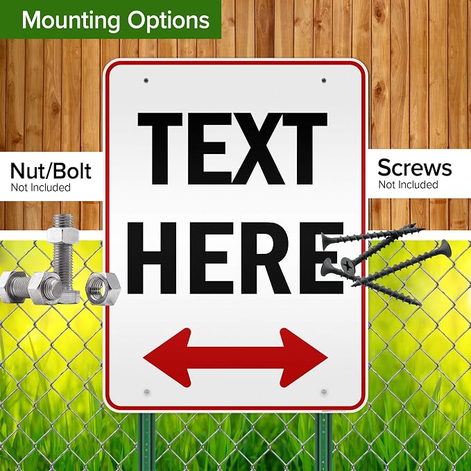 Custom Arrow, Custom Directional Sign, Two Way Arrow, 36x48 Inches, Reflective - Image 5