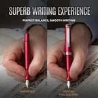 Scriveiner Luxury EDC Fountain Pen, Stunning Matt Red Pocket EDC - Image 6