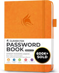 Clever Fox Password Book with alphabetical tabs. Internet Address Organizer by CleverFox