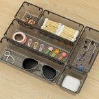 WOWBOX 6 Pack Clear Drawer Organizer Set, Acrylic Drawer Storage Trays - Image 7