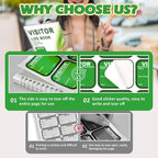 1 Pack Visitor Badges with Carbon Copy Visitor Stickers Letter Size Visitor Log - Image 3