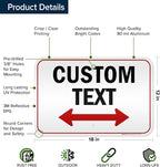 Custom Arrow, Custom Directional Sign, Two Way Arrow, 12x18 Inches, 3M EGP - Image 6