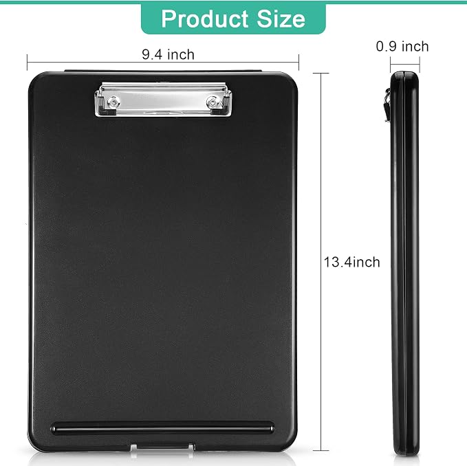10 Pieces Clipboard with Storage Plastic Storage Clipboard Nursing Clip Board - Image 2