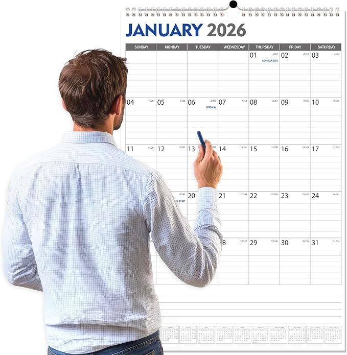 GuassLee Extra Large Wall Calendar 2026, 18 Months by GuassLee