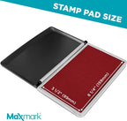 MaxMark Large Premium Crimson RED Ink Stamp Pad - Image 3