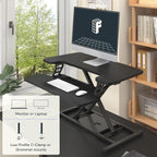FLEXISPOT 32-inch Height Adjustable Standing Desk Converter, Quick Sit to Stand - Image 5