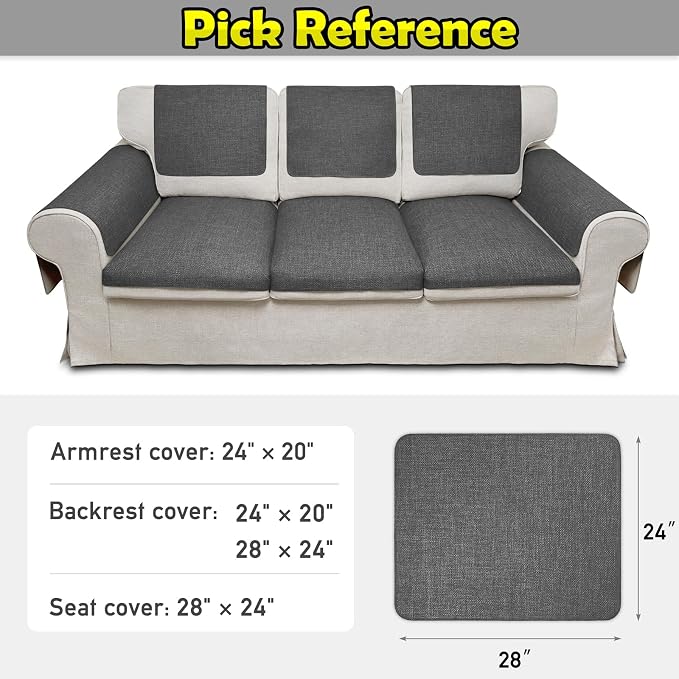 Couch Arm Covers, Waterproof Armrest Cover - Image 6