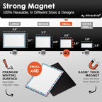 Attractivia Dry Erase Magnetic Labels 2.8 x 1.8 in, Pattern Borders, Small Dry - Image 3