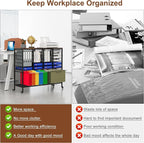 EasyPAG Rolling File Cart with 24 Slot Mail Organizer, Under Desk Storage with - Image 7