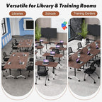 Goakwwuz Conference Room Table, Folding Conference Tables, Thicken Grey Tabletop - Image 7