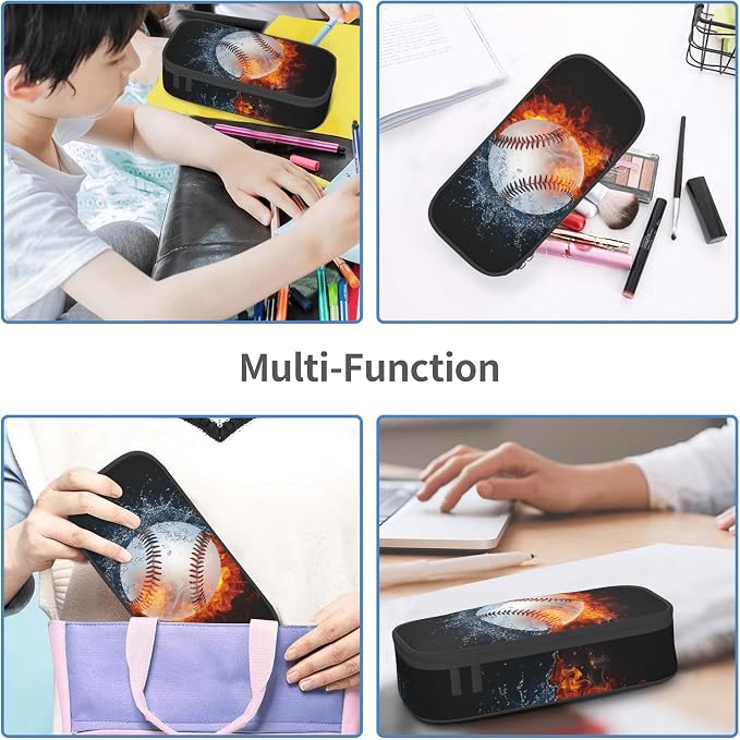 YIJIUWKIS Sports-Themed Baseball Pencil Case - Image 5