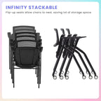 40 Pack Chairs Stackable Conference Room Chairs - Image 7