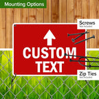 Custom Arrow, Custom Directional Sign, Up Arrow, 10x14 Inches, 55 mil thick HDPE - Image 5