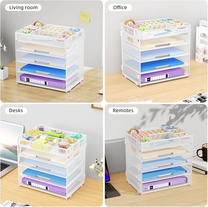 Marbrasse 5-Tier Letter Tray Paper Organizer - Image 7