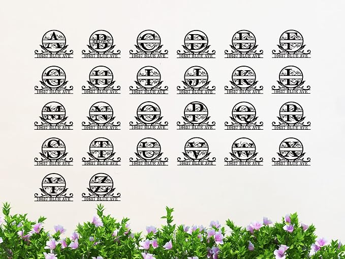 Personalized House Number Monogram Sign, Custom Address Sign - Image 3