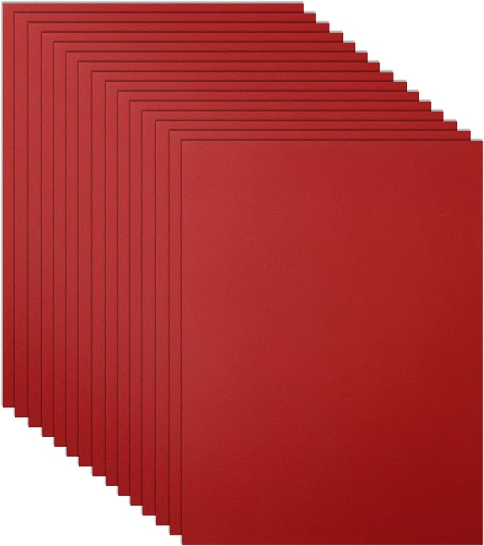 Guakicae 40 Sheets Christmas Red Cardstock 8.5 x 11 Scrapbooking Paper by Guakicae