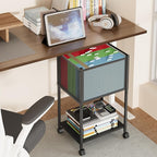 Sbanmao Letter/Legal Rolling File Cart, Narrow Mobile File Cabinet by shengbaomaoyi