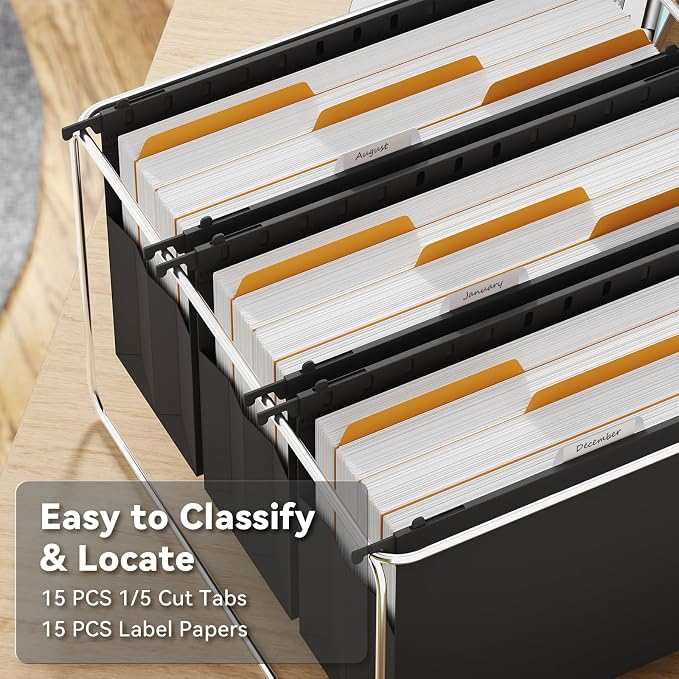 Ansook Extra Capacity Hanging File Folders Legal Size, Heavy Duty 4" Expansion - Image 4