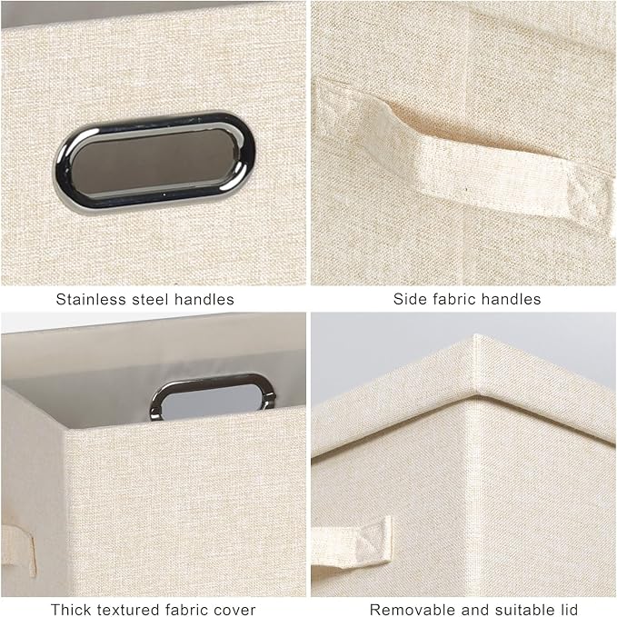 Graciadeco Large 17" 36 Quart Collapsible Stackable Storage Bins - Image 7