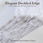 Wanderings Handmade Deckle Edge Tent Cards – Folded to 5" x 7" – 150 GSM - Image 2