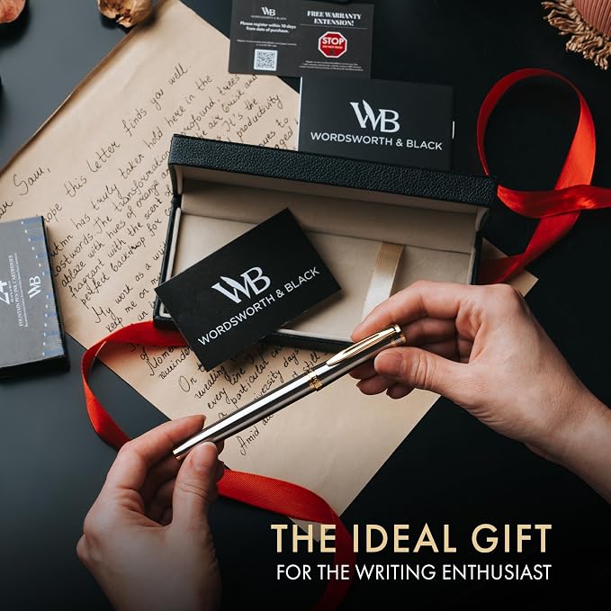 Wordsworth & Black Fountain Pen Set, 18K Gilded Extra Fine Nib, Includes 24 - Image 3