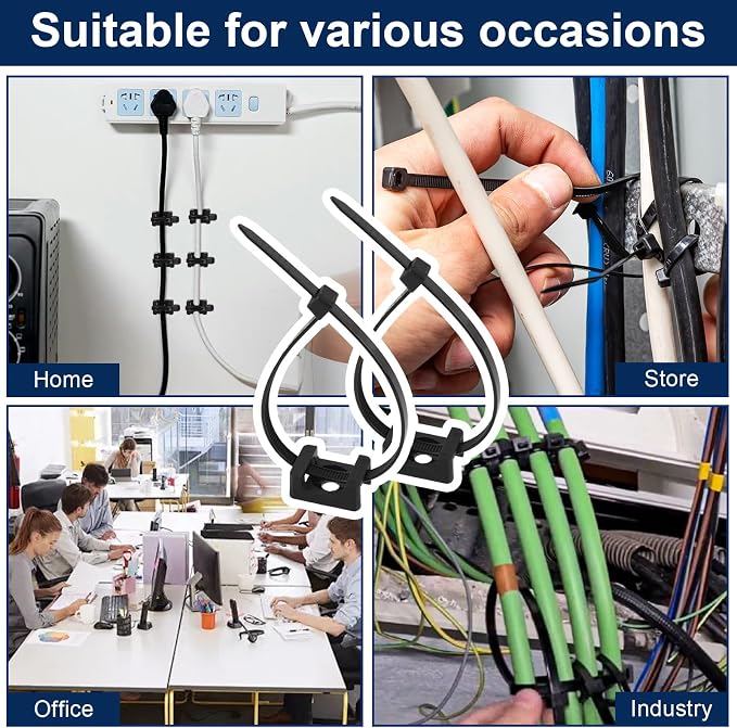 SLEYUIM Premium Cable Zip Tie Mounts Kit - Image 6