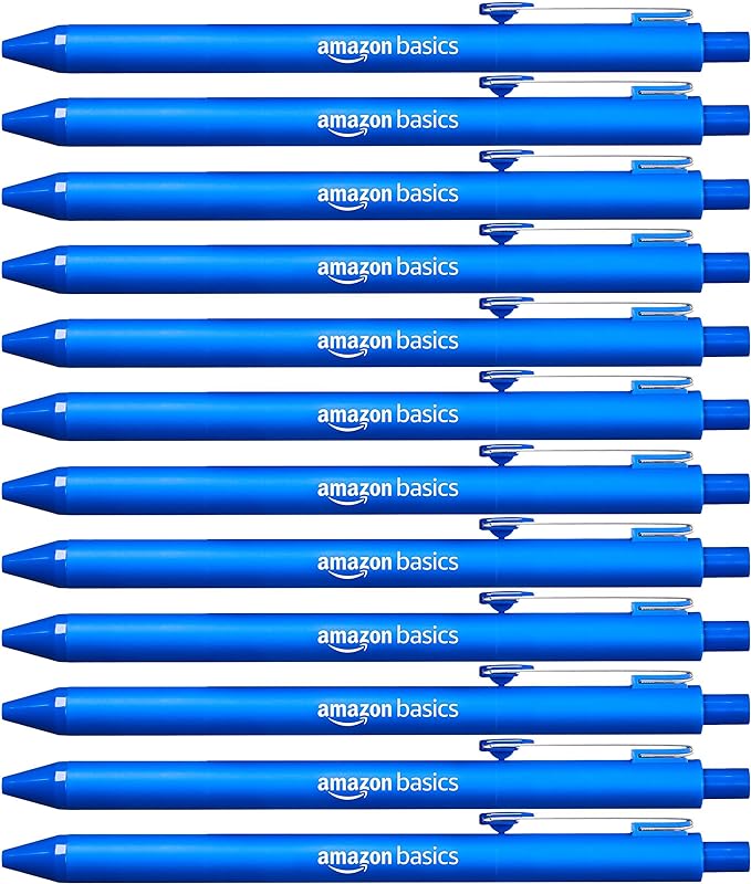 Amazon Basics Retractable Ballpoint Pens, Smooth Writing by AmazonBasics