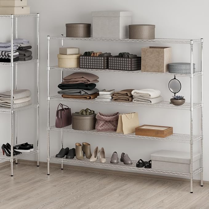 Regal Altair 14" Deep x 72" Wide x 64" Height Wire Shelving Kit | 5-Tier | NSF - Image 7