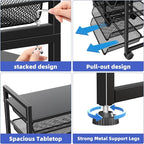 Simple Trending Rolling File Storage Cart, 15-Tier Metal Desk File Organizer - Image 7