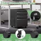 LONGLINK 3 Drawer Mobile File Cabinet - Image 6