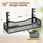 2 Pack Under Desk Cable Management Tray, Cinati Cord Organizers - Image 6