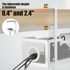 Under Desk Cable Management Tray White, Cinati Wire Organizers No Drill - Image 2