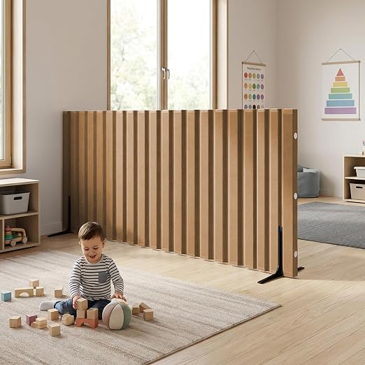 Angeles, Quiet Divider with Sound Sponge 48" x 10' Wall in Natural Tan - Image 2