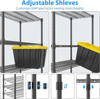 Homdox 5 Tier Storage Racks and Shelving, 3000LBS Commercial Adjustable Wire - Image 7