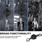 LATTHANT ID Badge Holder Retractable, 2 Pack Heavy Duty Badge Reel - Image 2