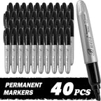 Buecs King Size Permanent Markers, Chisel tip, Waterproof & Smear Proof Markers by Buecs