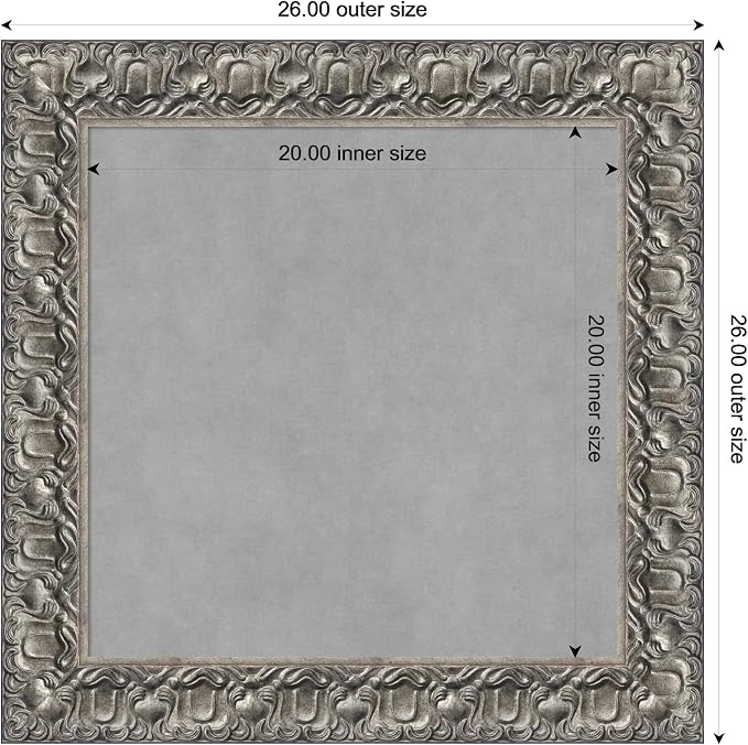 Amanti Art Silver Framed Magnetic Board 26x26 Medium Vision Board - Image 4